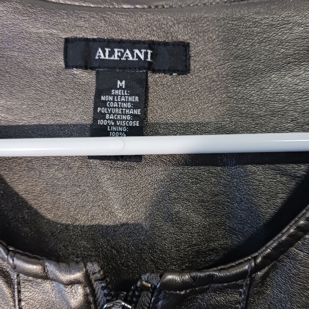 Womens alfani leather type blazer
